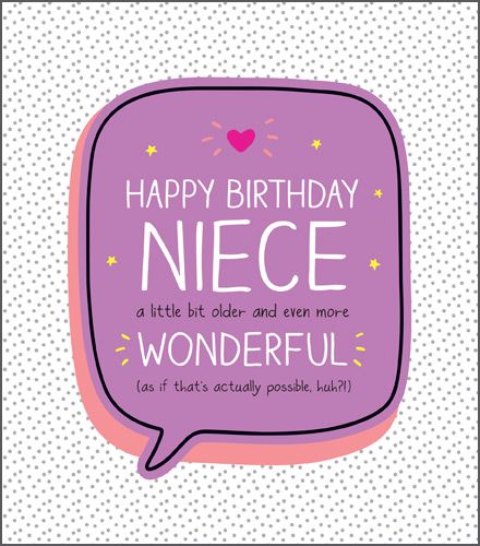 Birthday Card for Niece - EVEN More WONDERFUL - HAPPY BIRTHDAY Greeting Car