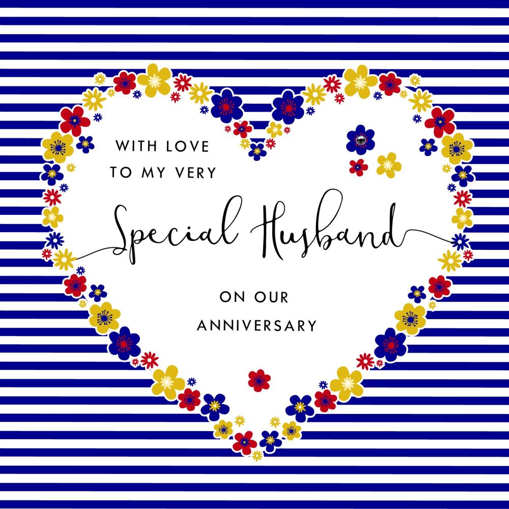 Special Husband Anniversary Cards With Love To My Very Special Husband Heart Wedding