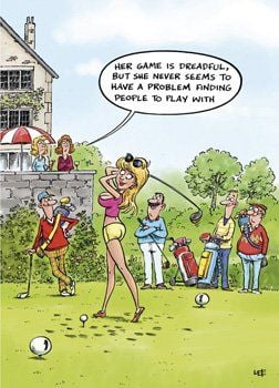 Banter Cards - Rude CARDS - FUNNY Cards - HER Game IS AWFUL - FUNNY Birthday Card - FUNNY Golf CARDS - BIRTHDAY Card FOR Friend - HUSBAND - Golfer