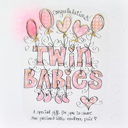 Congratulations Twin Babies Card - A SPECIAL Gift FOR You To SHARE - TWIN G