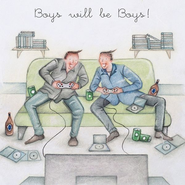 Calibre Humorístico Comercialización Gamer Birthday Cards - Boys WILL Be BOYS - Computer GEEK Birthday CARDS -  HAPPY Birthday WISHES For GAMER - FUNNY Card FOR Brother - SON - Grandson