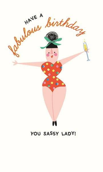 Sassy Lady Birthday Cards - SASSY Birthday CARDS - You SASSY Lady - FUNNY R