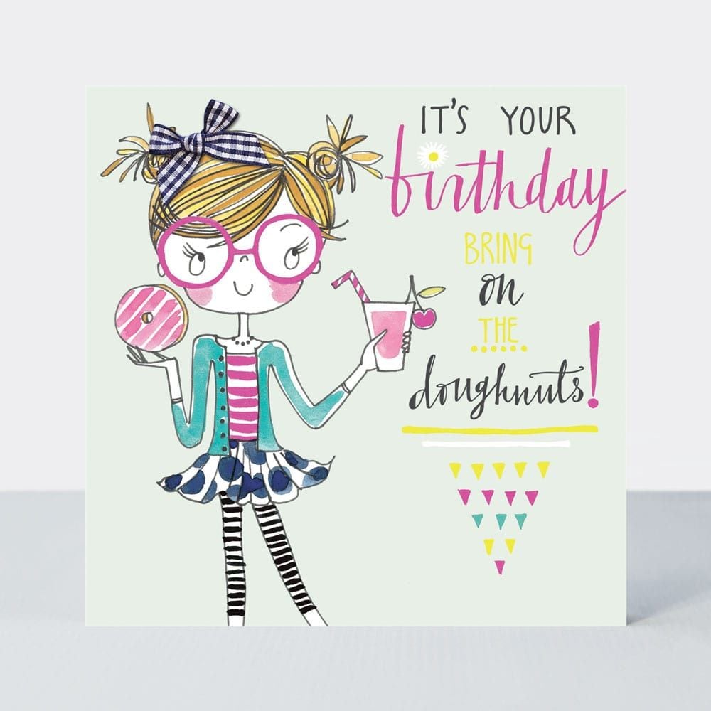 Birthday Card For Little Girl - BRING On The DOUGHNUTS - Little MISS Sassy 