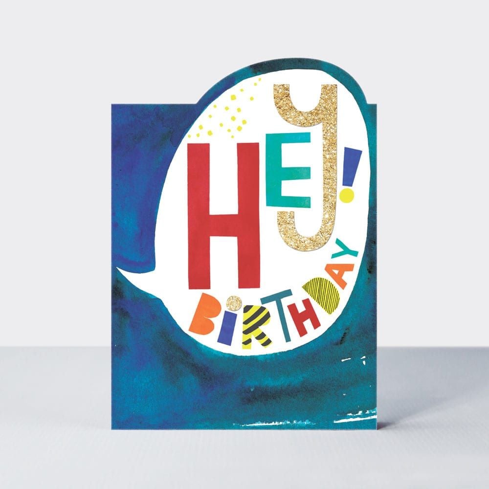 Birthday Card for Boy - HEY BIRTHDAY - HAPPY Birthday GREETING Card - BIRTH