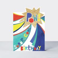 Birthday Card for Boy - POW Greeting Card - SUPER Cool BIRTHDAY - SUPERHERO Birthday CARD - BIRTHDAY Card for SON - Nephew - GRANDSON - Brother