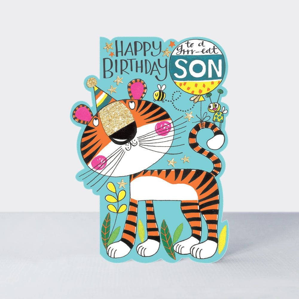 Birthday Card Son - Tiger BIRTHDAY Card - HAPPY Birthday - To A Grrr-eat SO