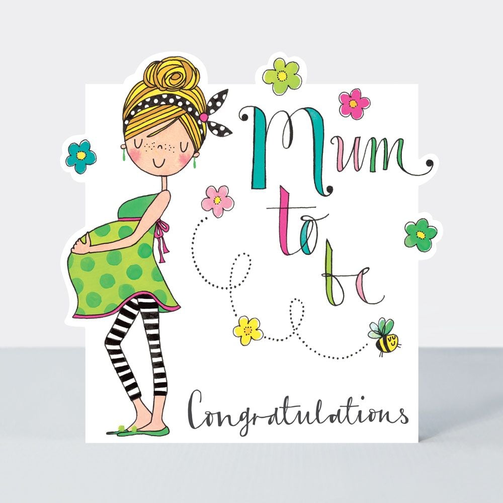 Mum To Be Greeting Card - MUM To BE - Pregnancy CONGRATULATIONS Cards - MUM To BE Card - BABY Shower Card - MUMMY To Be CARD - Pretty CARD