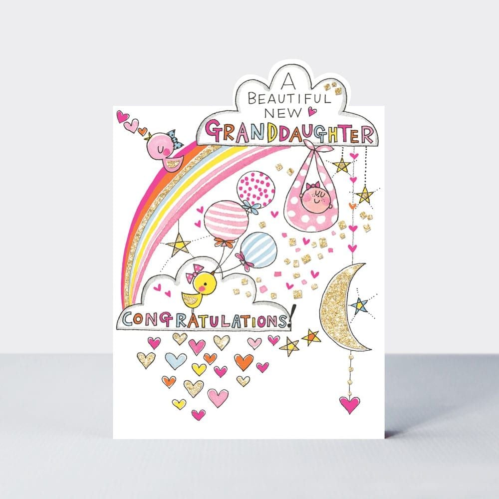 New Granddaughter Cards - A BEAUTIFUL New GRANDDAUGHTER - CONGRATULATIONS -