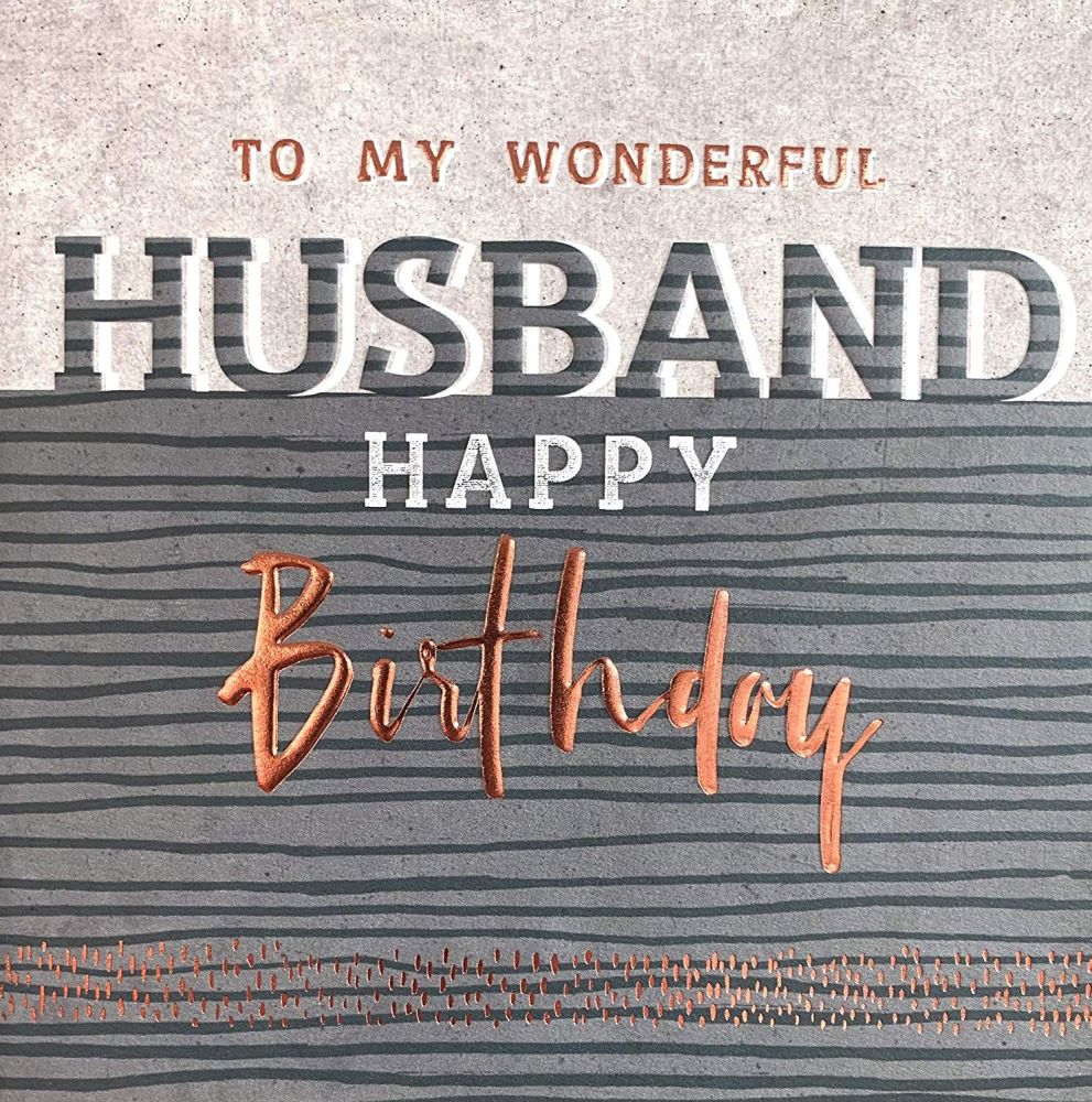 Birthday Card For Husband To My Wonderful Husband