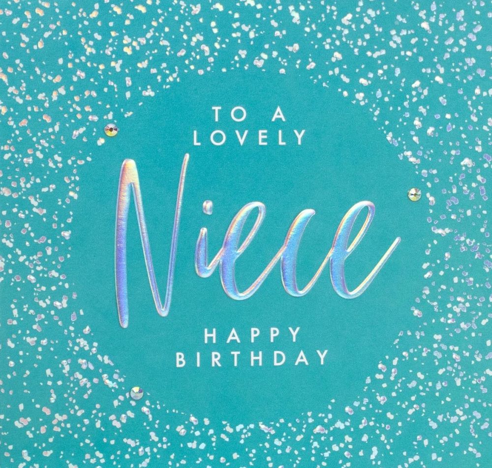 Birthday Cards For Niece - To A LOVELY Niece - HAPPY Birthday - EMBELLISHED Birthday CARD - NIECE - Special BIRTHDAY Cards - Birthday CARDS