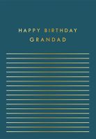 Grandad Birthday Cards- HAPPY Birthday GRANDAD - Grandparents BIRTHDAY Cards - BIRTHDAY Card FOR Grandad - Grandad BIRTHDAY Card - GOLD Foil CARD