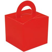 Pack Of 5 Helium Balloon Weight Party Favour Gift Boxes - RED Card WEIGHTS - PACK Of 5 - Red CARD Balloon Weight BOX