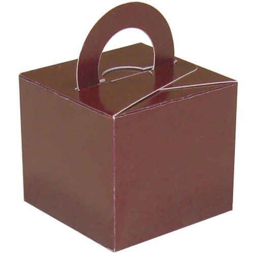 Pack Of 5 Helium Balloon Weight Party Favour Gift Boxes - BROWN Card WEIGHTS - PACK Of 5 - Brown CARD Balloon Weight BOX