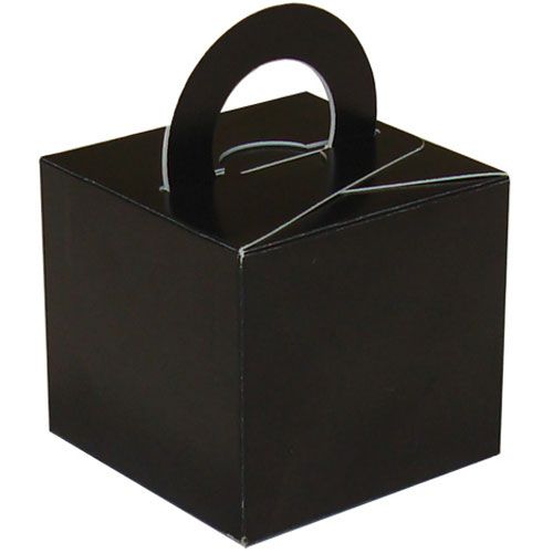 Pack Of 5 Helium Balloon Weight Party Favour Gift Boxes - BLACK Card WEIGHT