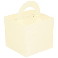 Pack Of 5 Helium Balloon Weight Party Favour Gift Boxes - IVORY Card WEIGHTS - PACK Of 5 - Ivory CARD Balloon Weight BOX
