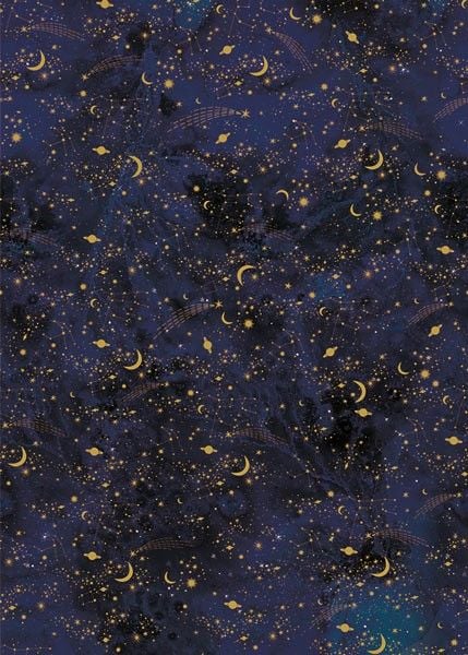 CONSTELLATIONS Roll Wrap - NAVY & Gold Wrapping Paper - 3 METRES - GIFT WRA