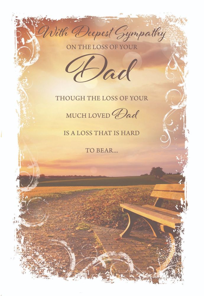 Deepest Sympathy Card - A LOSS That Is HARD To BEAR - LOSS Of DAD Cards - SYMPATHY Cards - DAD Sympathy CARDS