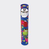 Dinosaur Colouring Pencils In A Tube - 12 GOLD FOIL Branded FULL-SIZED Colouring Pencils - KIDS Colouring PENCILS - Coloring PENCILS - Pack OF 12