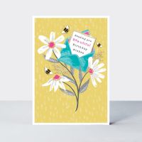 Pretty Daisies & Bees Birthday Card - SENDING You BEAUTIFUL Birthday WISHES - BIRTHDAY Cards - Birthday CARD For MUM - Friend - Gran - AUNTY 