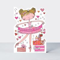 Ballerina Birthday Cards - Birthday GIRL - Childrens BIRTHDAY Cards - Ballerina Birthday CARDS - Ballerina Card FOR Daughter - GREAT GRANDDAUGHTER 