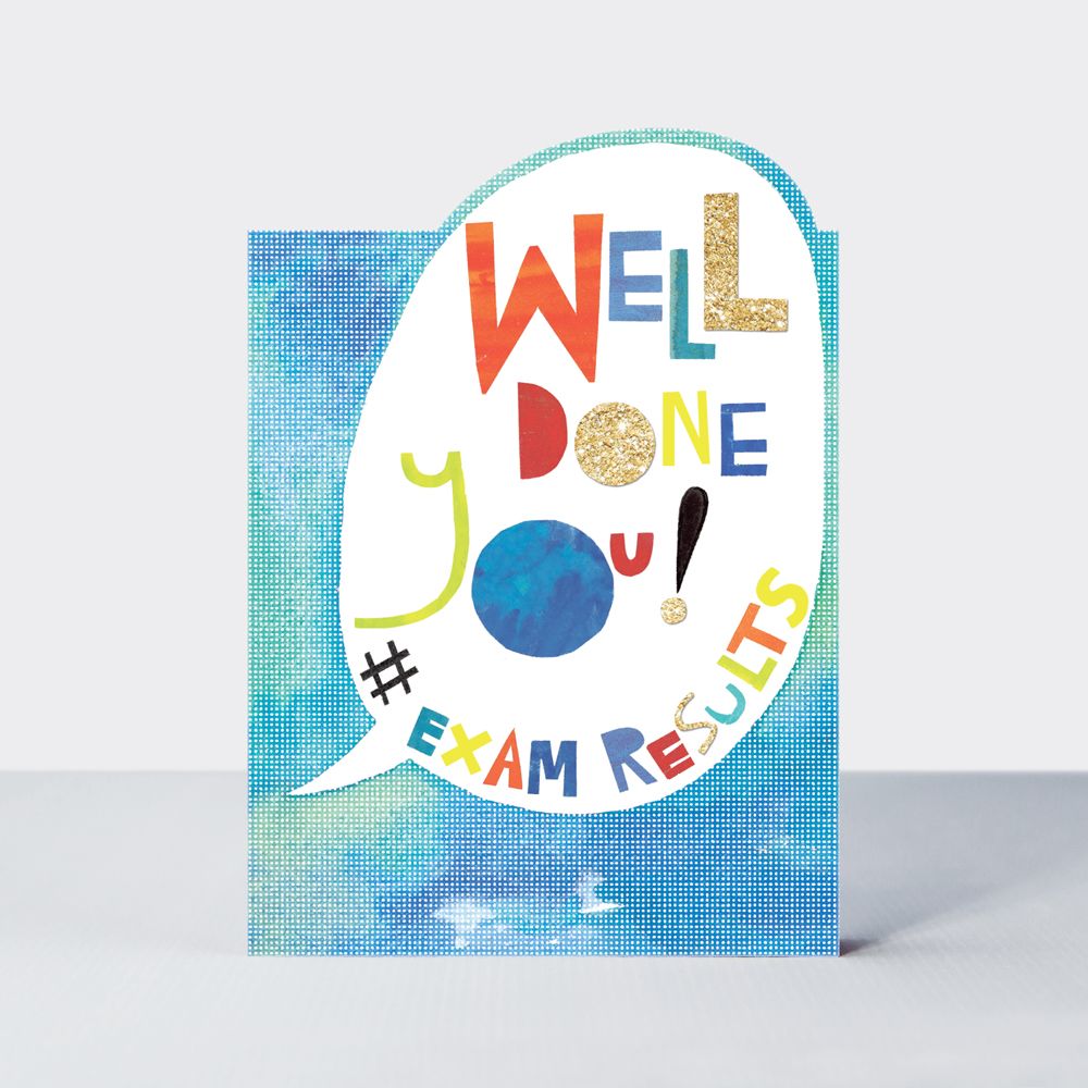 Well Done Exam Results Card Congratulations 
