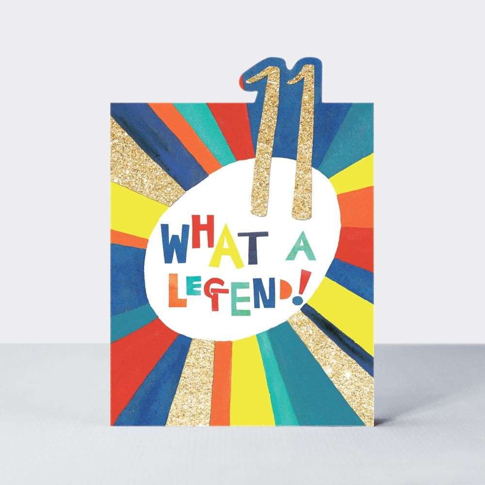 11th Birthday Cards Boy - 11 What A LEGEND - 11th BIRTHDAY Cards - 11th BIRTHDAY Cards For SON - Grandson - NEPHEW - Stepson - COUSIN