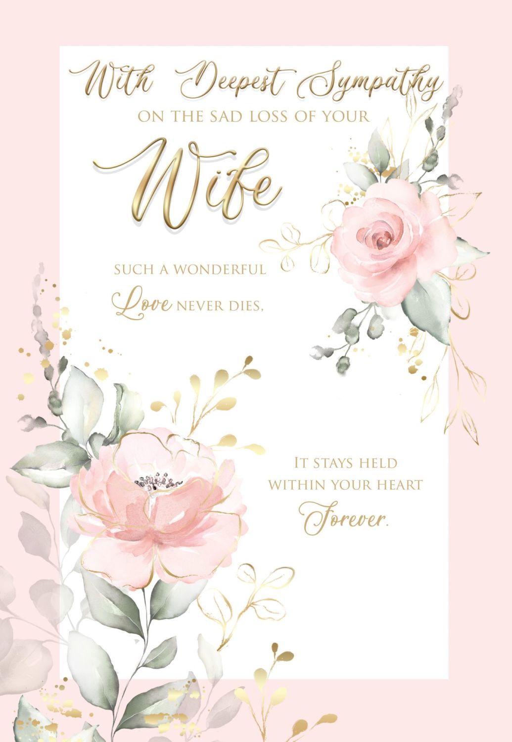 Wife Sympathy Cards With Deepest Sympathy On The Sad Loss Of Your Wife