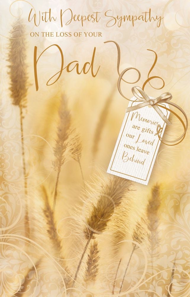 Dad Sympathy Cards - MEMORIES Are GIFTS Our LOVED Ones LEAVE Behind - LOSS Of DAD Cards - SYMPATHY Cards - Condolence CARDS