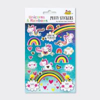 Unicorn & Rainbows Puffy Stickers - PUFFY Stickers - Childrens STICKERS - Kids STICKERS - Kids CRAFT Supplies - UNICORNS & RAINBOWS Stickers