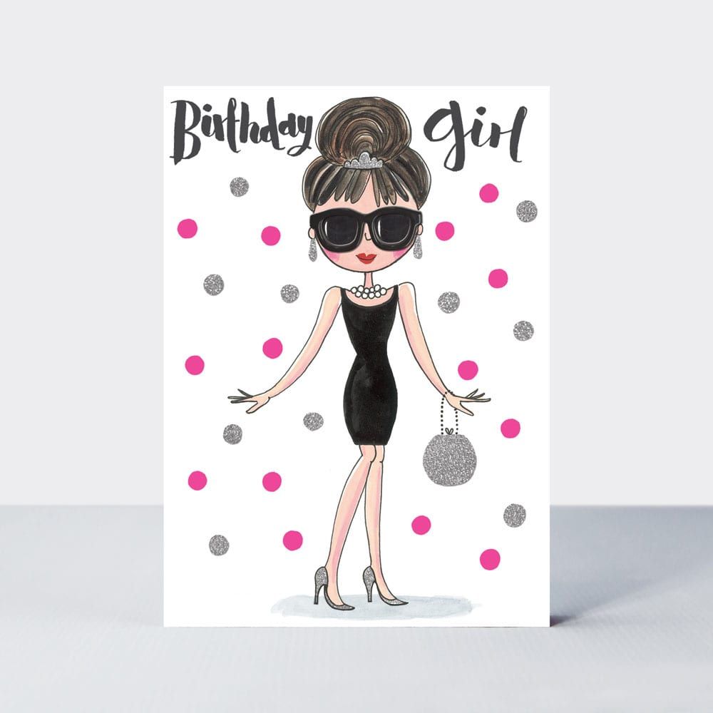 Unique Birthday Cards For Her - BIRTHDAY Girl - AUDREY Hepburn STYLE Birthd