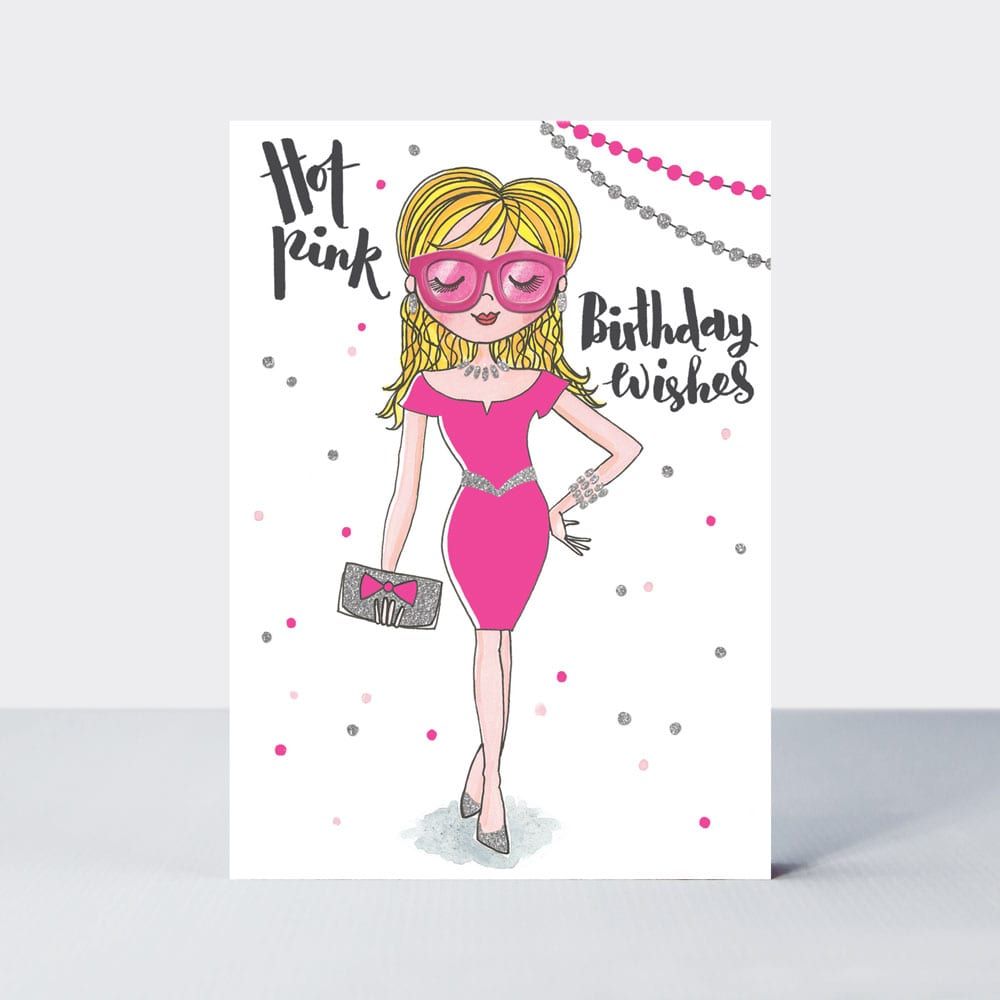 Unique Birthday Cards For Her - HOT Pink BIRTHDAY Wishes - CHIC Birthday CA