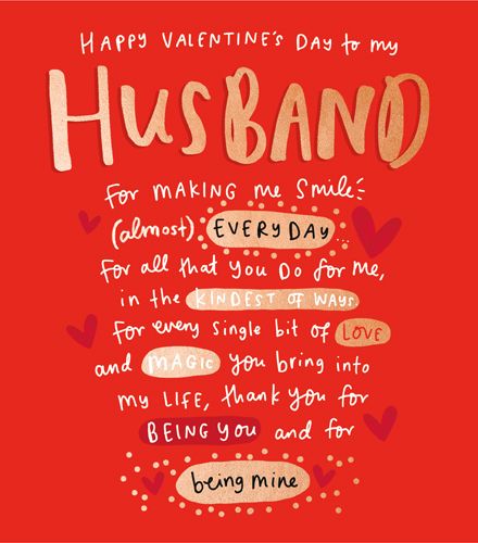 Loving Valentine Card For Husband - THANK YOU For BEING You & FOR Being Min
