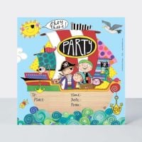 Pirate Party Invitations â€“ PIRATE Party INVITATIONS Pack Of 8 - PIRATE Ship â€“ PIRATE Birthday INVITATIONS - Pirate PARTY Supplies - Party INVITES
