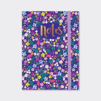 A6 Notebooks - FLORAL Design NOTEBOOK - A6 Pocket NOTEBOOK - Beautiful NAVY & GOLD Coloured NOTEBOOK - Buy A6 NOTEBOOKS Online - Lined NOTEBOOK