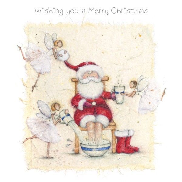Funny Santa Christmas Cards - WISHING You A Merry CHRISTMAS - Cute SANTA Ch