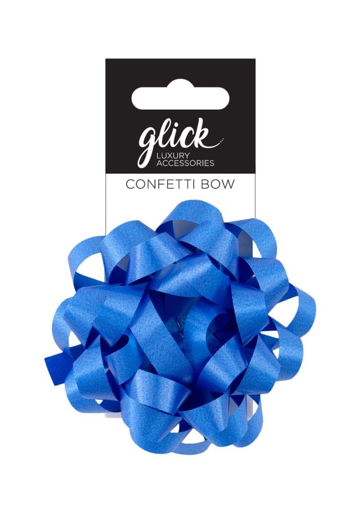 Confetti Bows - INDIGO - PACK Of 3 - 8CM Satin FINISH Confetti BOWS - Gift WRAP Accessories - Ribbons & BOWS - Gorgeous INDIGO CONFETTI BOWS