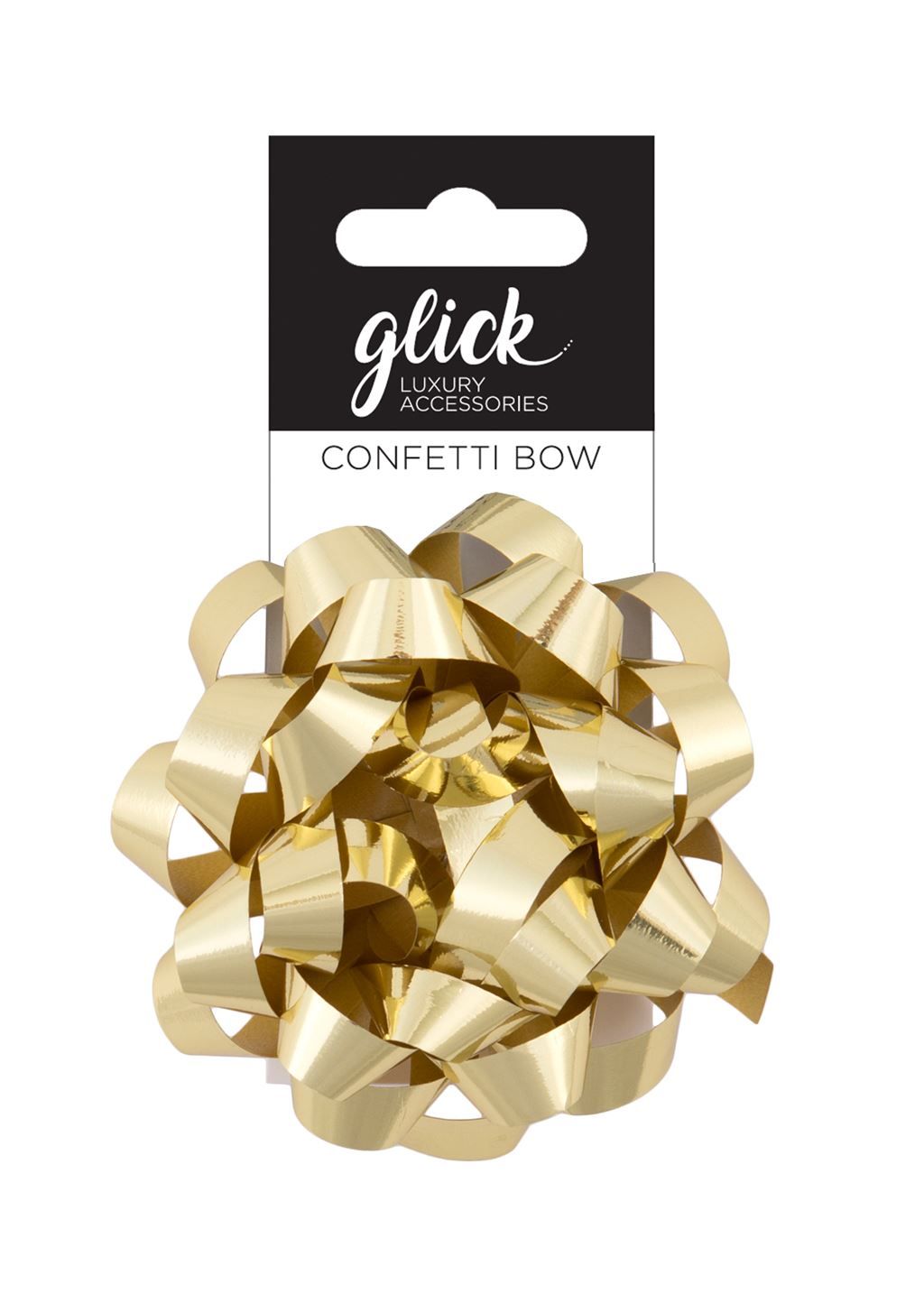 Metallic Gift Bows - METALLIC GOLD - PACK Of 3 - 8CM Confetti BOWS - Gift W