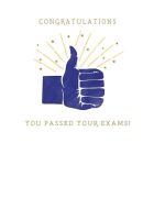 Passed Exams Card - CONGRATULATIONS You PASSED Your EXAMS - Congratulations GREETING Card - THUMBS Up CONGRATULATIONS Card -  GRADUATION Cards