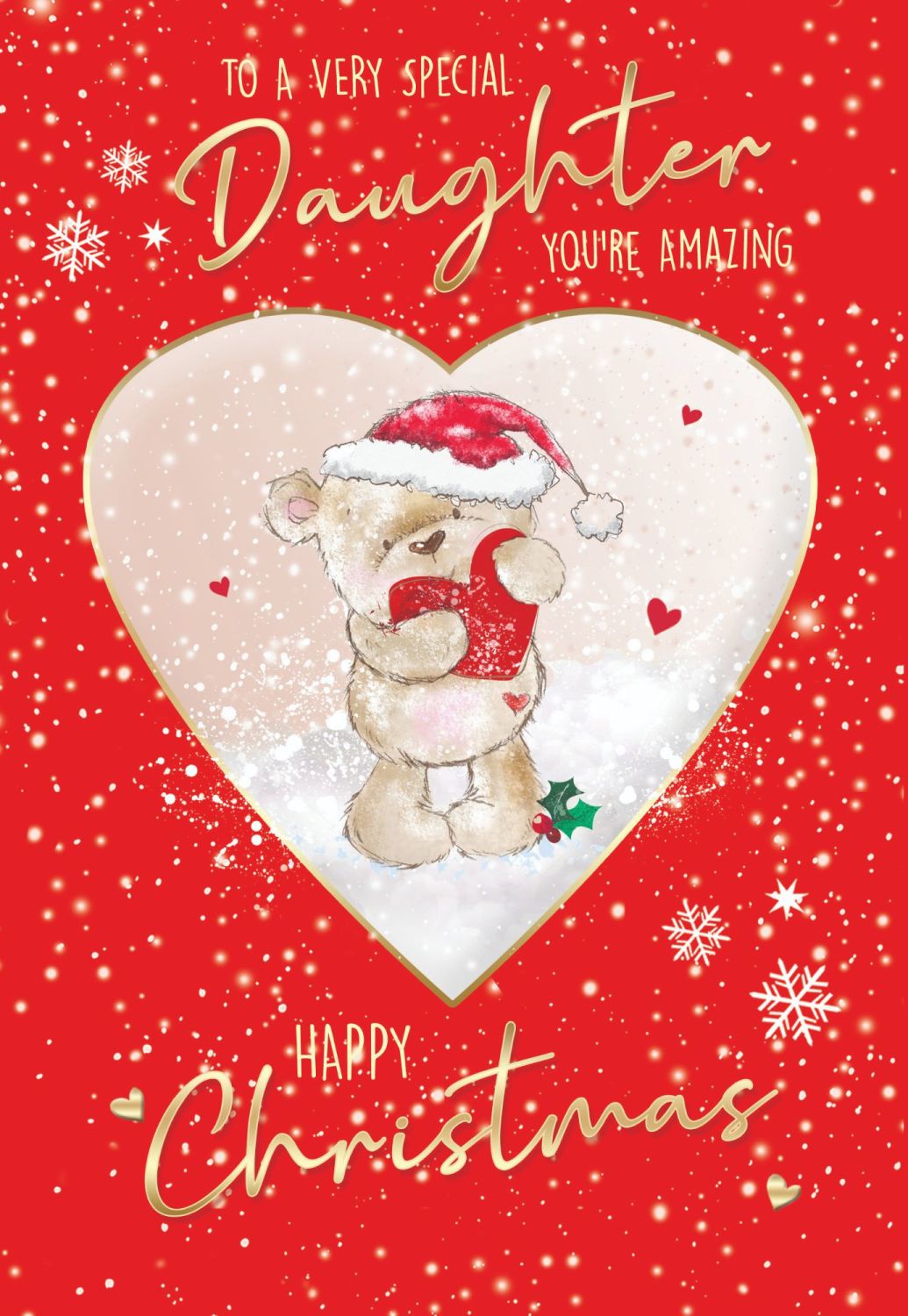  To A Very Special Daughter Christmas Card - DAUGHTER You're AMAZING Happy 