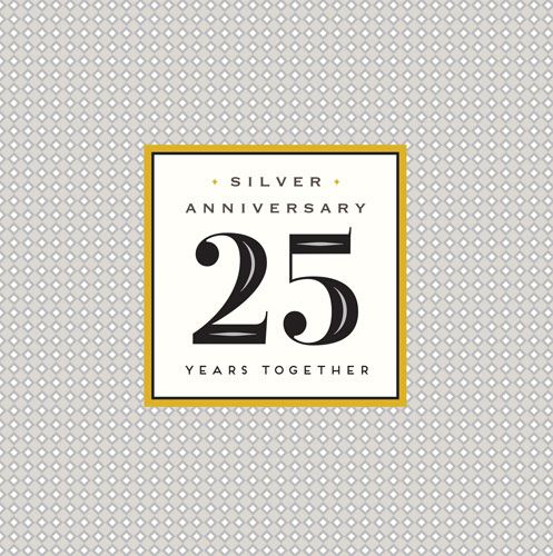 Silver Anniversary Card - 25 YEARS Together - 25th WEDDING Anniversary CARD