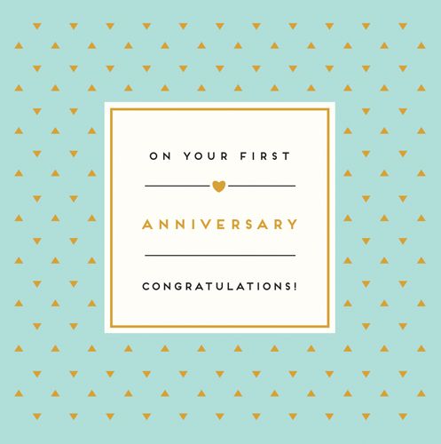 1st Wedding Anniversary Cards - ON Your FIRST Anniversary CONGRATULATIONS -