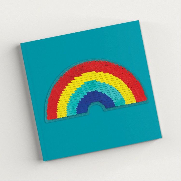 Rainbow Reversible Sequin Notebook - Children's NOTEBOOKS - Rainbow GIFTS - Sequin NOTEBOOKS - RAINBOW STATIONERY - Rainbow NOTEBOOK 