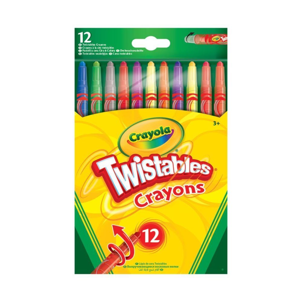 Crayola Twistable Crayons Pack of 12 - CRAYOLA Crayons ASSORTED Pack - CRAYONS - Kid's CRAYONS - Wax CRAYONS - CRAYOLA Crayons - COLOURED Crayons