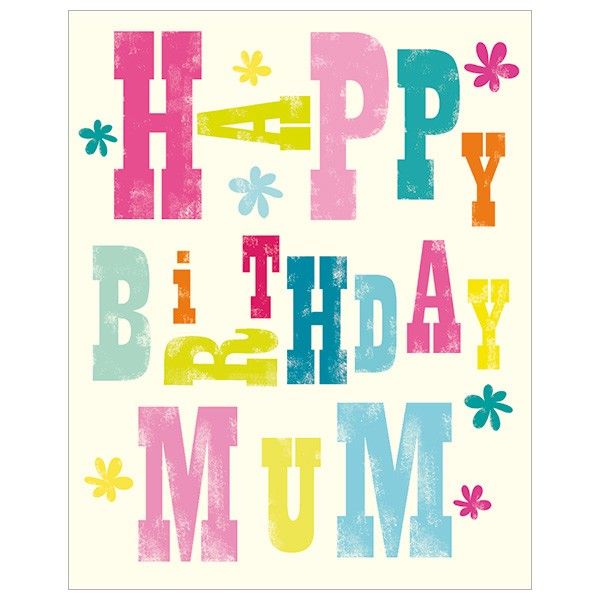 Happy Birthday Mum - BIRTHDAY Cards For MUM - Retro STYLE Birthday CARD - B
