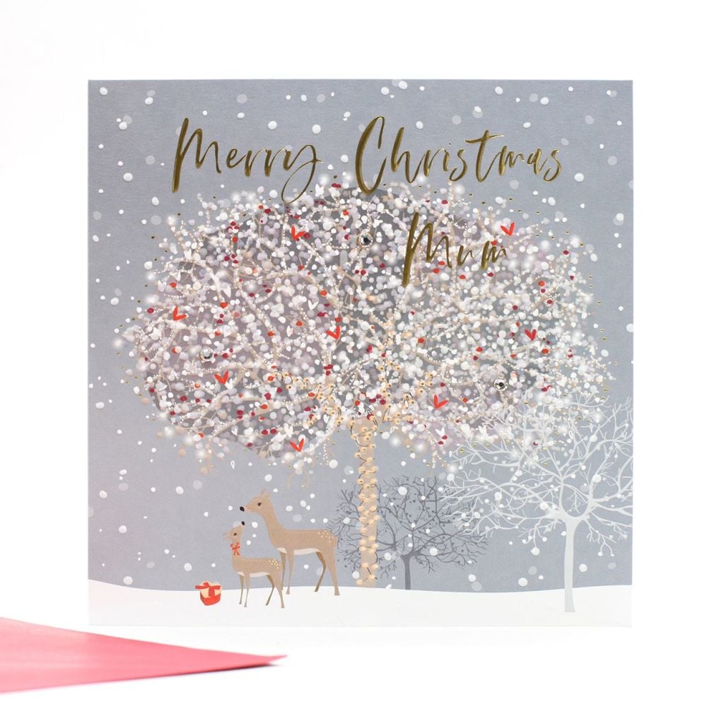Merry Christmas Mum - MUM Christmas CARDS - Pretty CHRISTMAS Cards For MUM 