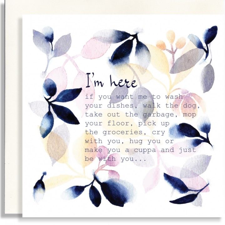 Love & Friendship Cards - I'M Here FOR You CARD - CRY With YOU Hug YOU - Fr