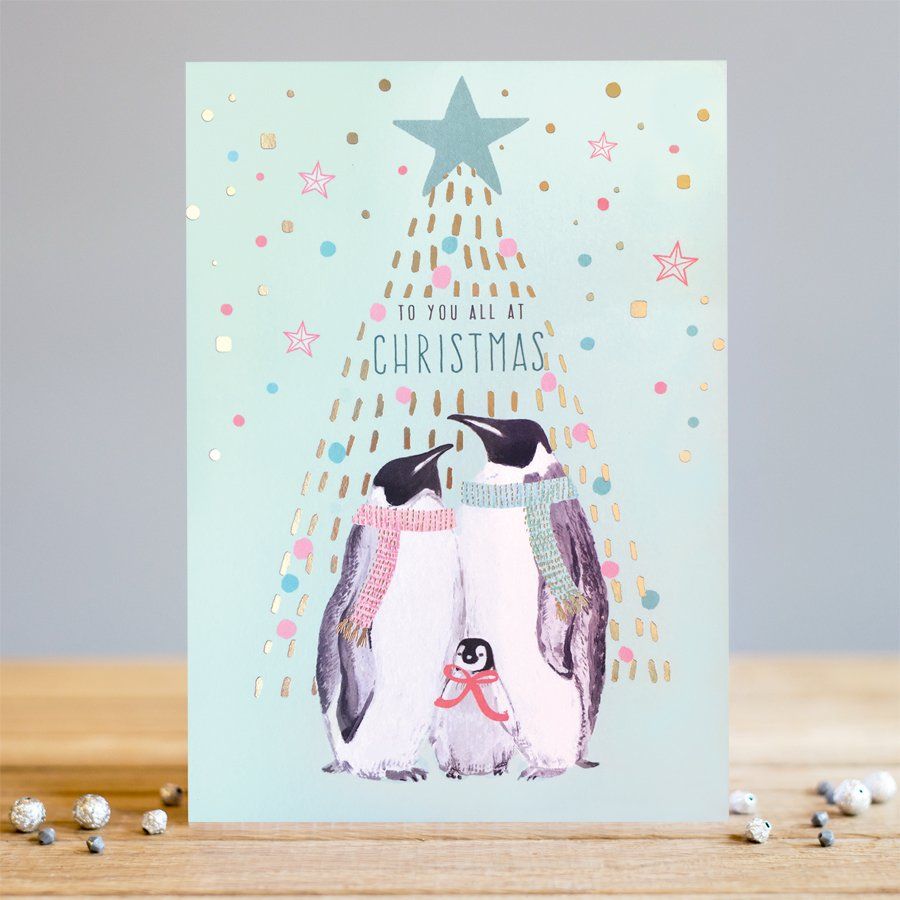 To You All At Christmas - CHRISTMAS Cards - Cute PENGUIN Family CHRISTMAS C