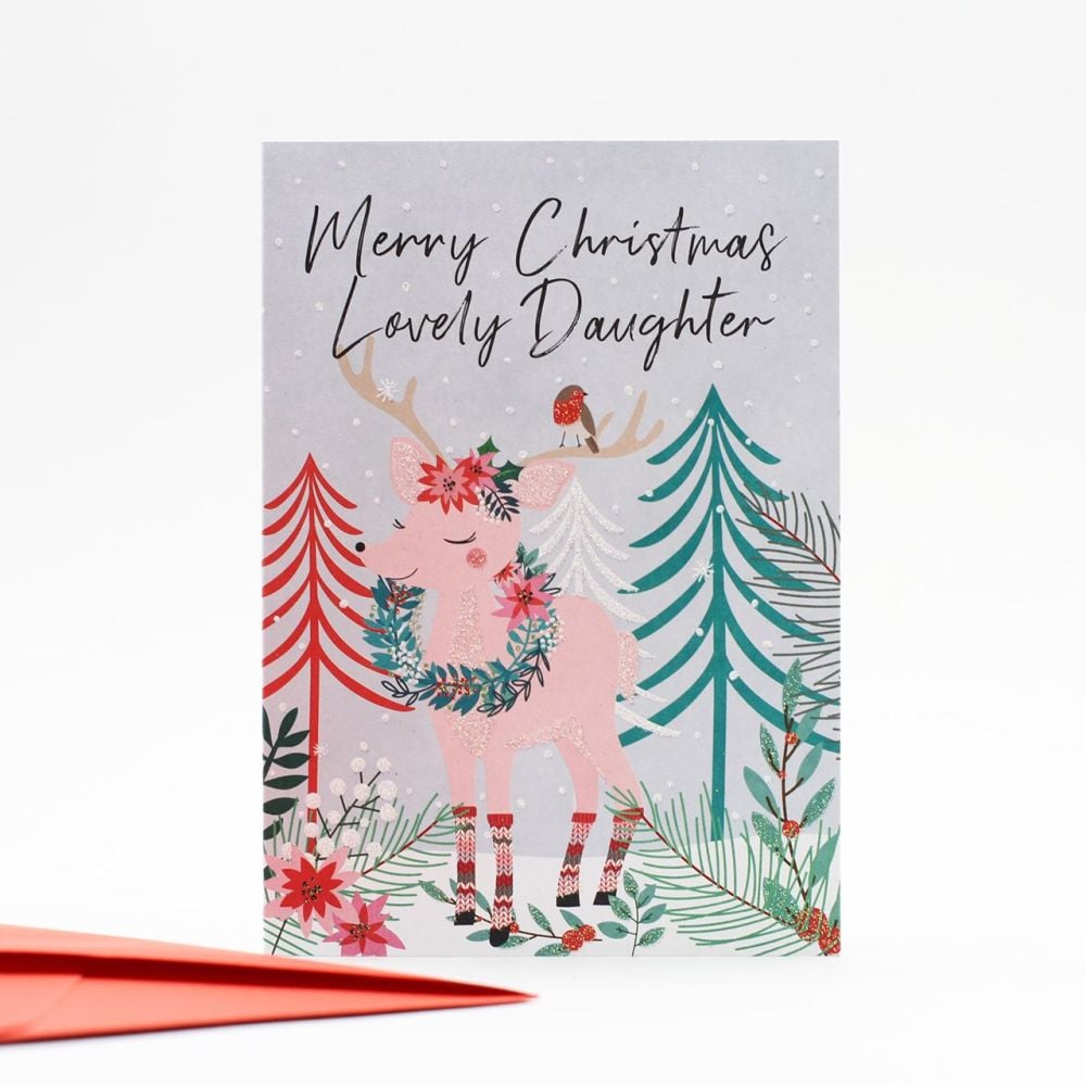 Lovely Daughter Christmas Cards - MERRY Christmas - CHRISTMAS Cards For DAU