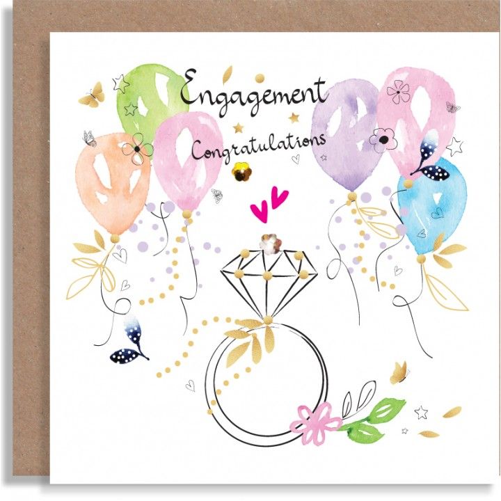Engagement Cards - ENGAGEMENT Congratulations - UNIQUE Engagement CARDS - Engagment RING Card  - CONGRATULATIONS Card
