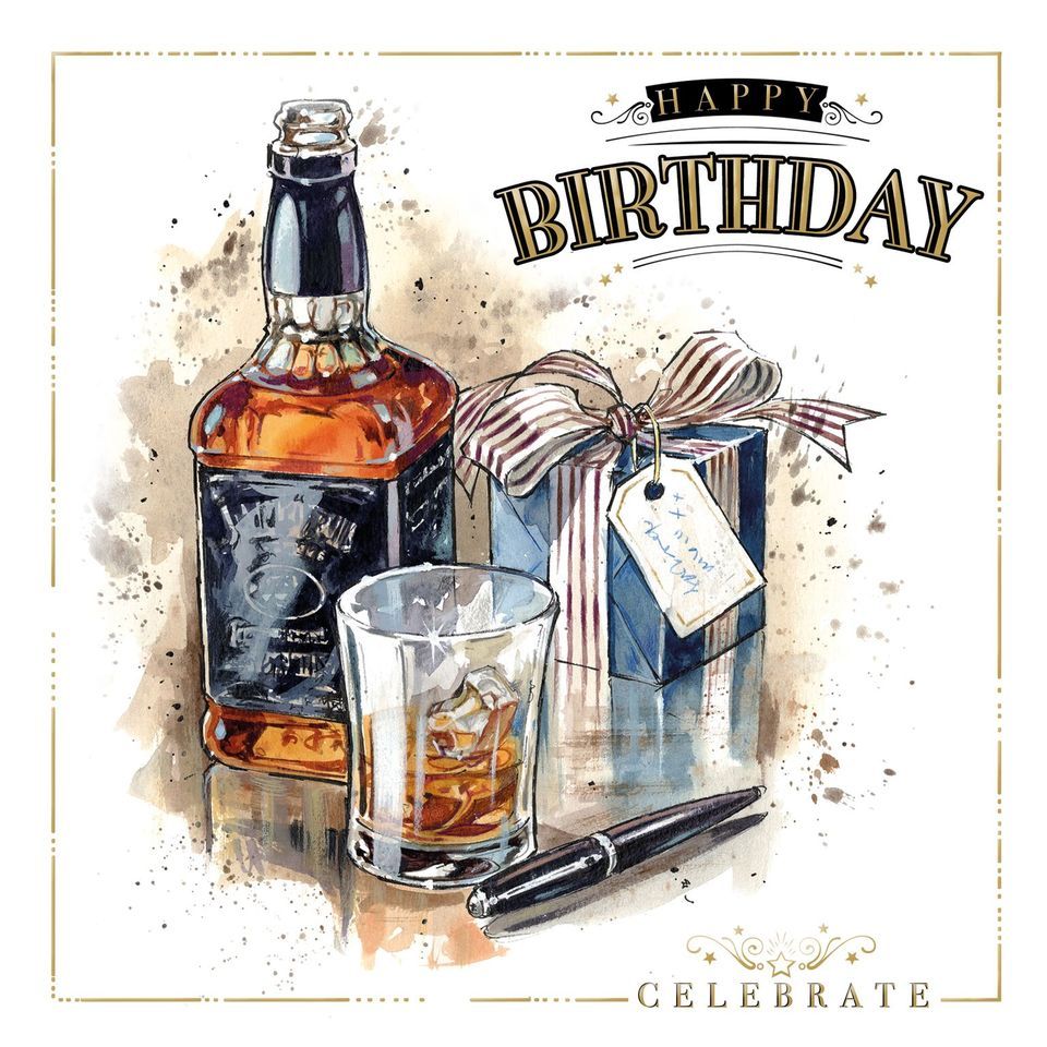 Mens Birthday Cards - HAPPY BIRTHDAY - Whisky BIRTHDAY Card - BIRTHDAY Card